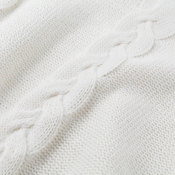 🔥🔥Enjoy My Life White High Neck Sweater - Picture 5 of 5